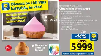 Lidl SILVERCREST PERSONAL CARE Ultrahangos aromalámpa 1db ajánlat