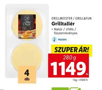 Lidl GRILLMEISTER / GRILL&FUN Grilltallér 280g ajánlat