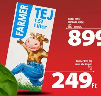 Coop Farmer UHT tej mini abc szuper 1,5% 1l ajánlat