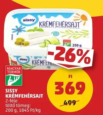 PENNY SISSY KRÉMFEHÉRSAJT 200g ajánlat