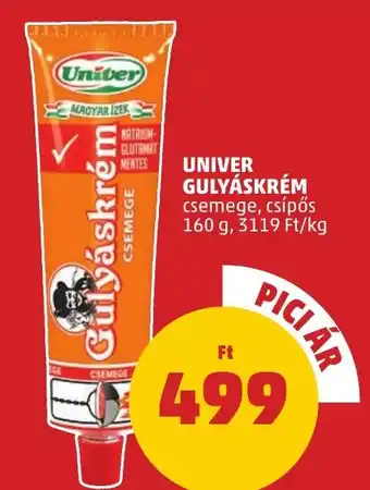 PENNY UNIVER GULYÁSKRÉM 160g ajánlat