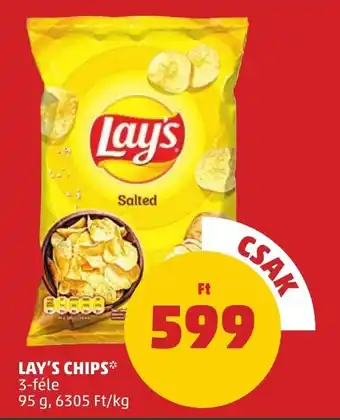 PENNY LAY'S CHIPS 95g ajánlat