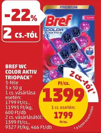 PENNY BREF WC COLOR AKTIV TRIOPACK 3x50g ajánlat