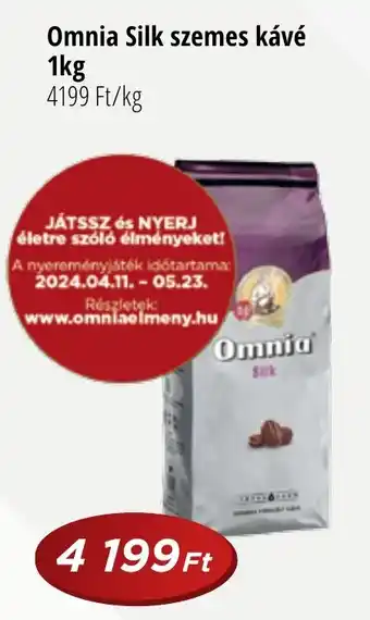 Real Omnia Silk szemes kávé 1kg ajánlat