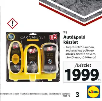 Lidl W5 Autóápoló készlet ajánlat