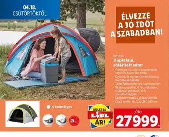 Lidl Rocktrail Duplafalú, sötétített sátor ajánlat