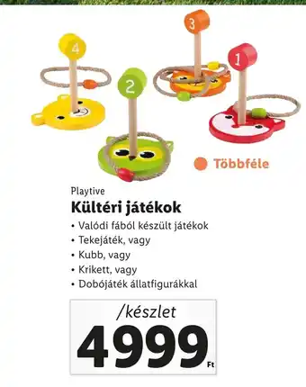 Lidl Playtive Kültéri játékok készlet ajánlat