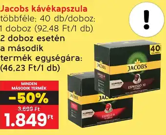 Spar Jacobs kávékapszula ajánlat
