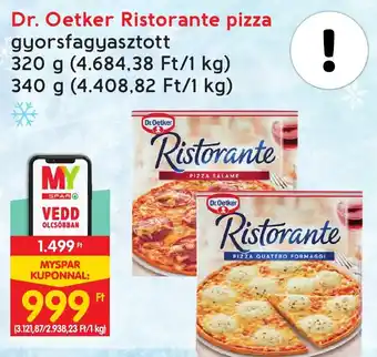 Spar Dr. Oetker Ristorante pizza 340g ajánlat