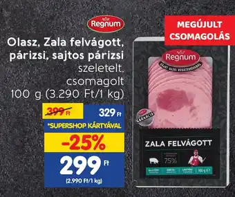 Spar Olasz, Zala felvágott. párizsi, sajtos párizsi 100g ajánlat
