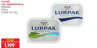 Spar Lurpak vaj, vajkészítmény 200g ajánlat