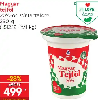 Spar Magyar tejföl 330g ajánlat