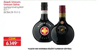 Spar Zwack Unicum, Unicum Szilva 0,7l ajánlat