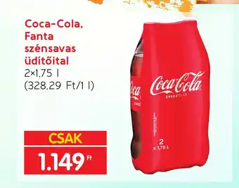 Spar Coca-Cola, Fanta szénsavas üdítőital 2x1,75l ajánlat