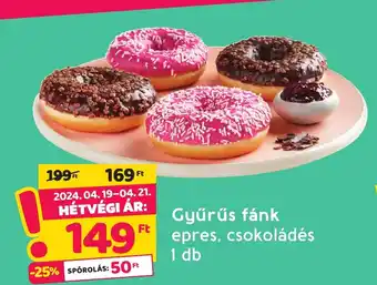 Spar Gyűrűs fánk epres, csokoládés 1db ajánlat