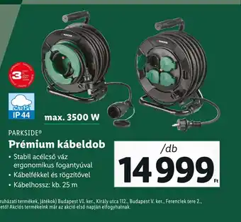 Lidl PARKSIDE® Prémium kábeldob ajánlat