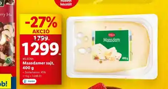 Lidl MILBONA Maasdamer sajt 400g ajánlat