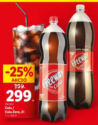 Lidl FREEWAY Cola / Cola Zero 2l ajánlat