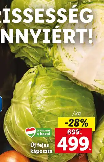 Lidl Új fejes káposzta 1kg ajánlat