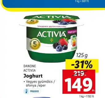 Lidl DANONE ACTIVIA Joghurt 125g ajánlat