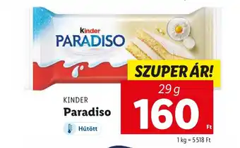 Lidl Kinder Paradiso 29g ajánlat