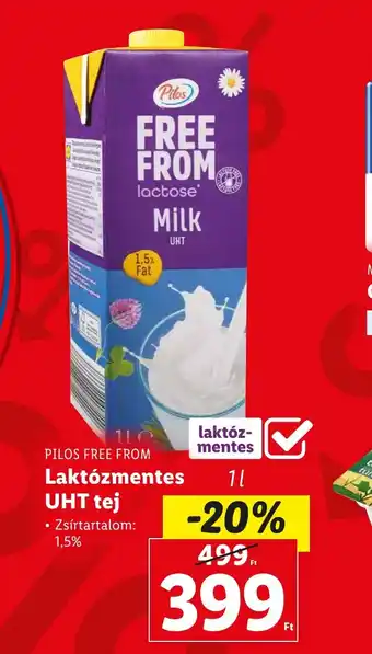 Lidl PILOS FREE FROM Laktózmentes UHT tej 1l ajánlat