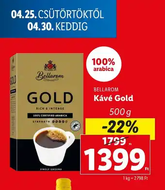 Lidl Bellarom Kávé Gold 500g ajánlat