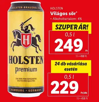 Lidl HOLSTEN Világos sör 0,5l ajánlat