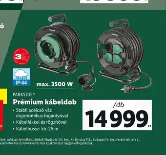 Lidl PARKSIDE® Prémium kábeldob 1db ajánlat