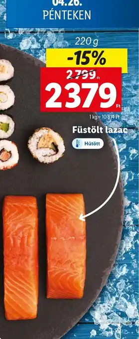 Lidl Füstölt lazac 220g ajánlat