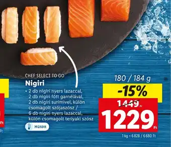 Lidl CHEF SELECT TO GO Nigiri 180/184g ajánlat