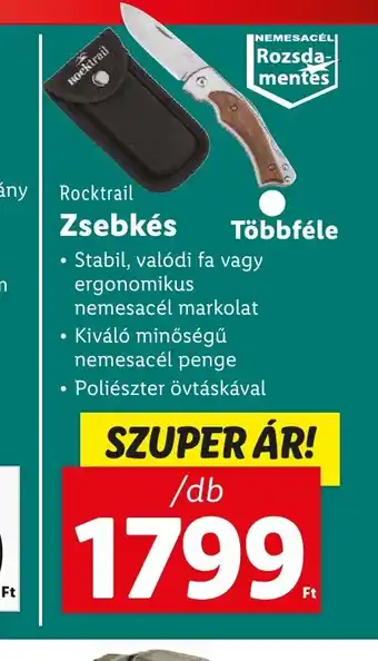 Lidl Rocktrail Zsebkés 1db ajánlat