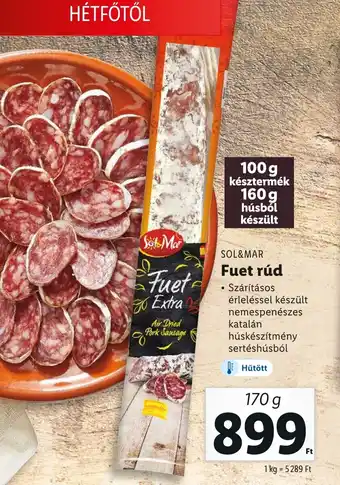 Lidl SOL&MAR Fuet rúd 170g ajánlat