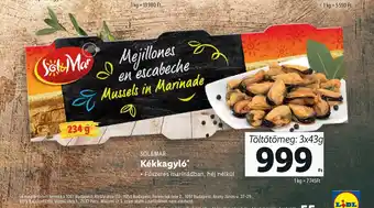 Lidl SOL&MAR Kékkagyló 3x43g ajánlat