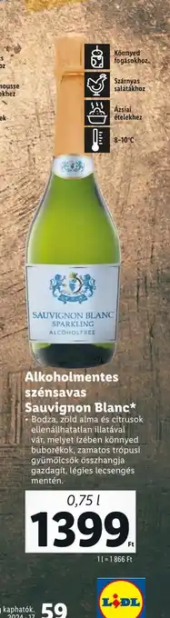 Lidl Alkoholmentes szénsavas Sauvignon Blanc 0,75l ajánlat