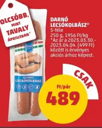 PENNY DARNÓ LECSÓKOLBÁSZ 250g ajánlat