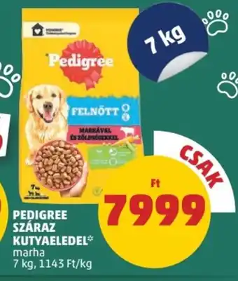 PENNY PEDIGREE SZÁRAZ KUTYAELEDEL 7kg ajánlat