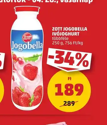 PENNY ZOTT JOGOBELLA IVÓJOGHURT 250g ajánlat