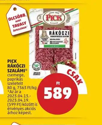 PENNY PICK RÁKÓCZI SZALÁMI 80g ajánlat