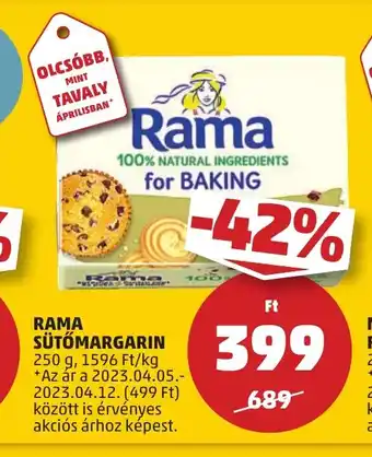 PENNY RAMA SÜTŐMARGARIN 250 g ajánlat