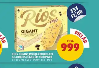 PENNY RIOS GIGANT WHITE CHOCOLATE & COOKIES JÉGKRÉM TRIOPACK 3x100ml ajánlat