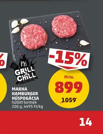 PENNY MARHA HAMBURGER HÚSPOGÁCSA 200g ajánlat