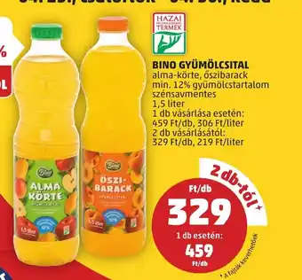 PENNY BINO GYÜMÖLCSITAL 1,5l ajánlat