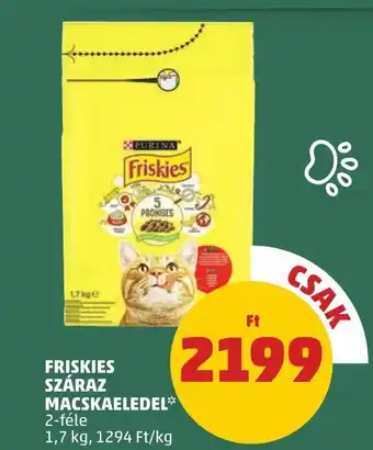 PENNY FRISKIES SZÁRAZ MACSKAELEDEL 1,7kg ajánlat