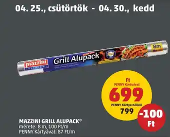 PENNY MAZZINI GRILL ALUPACK ajánlat