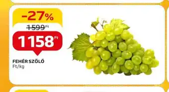 Auchan FEHÉR SZŐLŐ 1kg ajánlat