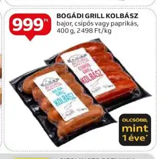 Auchan BOGÁDI GRILL KOLBÁSZ 400g ajánlat