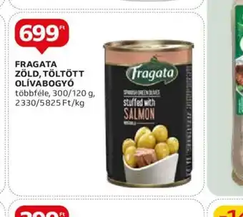 Auchan FRAGATA ZÖLD, TÖLTÖTT OLÍVABOGYÓ 120g ajánlat