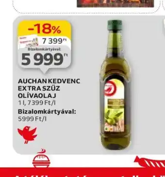 Auchan AUCHAN KEDVENC EXTRA SZŰZ OLÍVAOLAJ 1l ajánlat