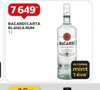 Auchan BACARDI CARTA BLANCA RUM 1l ajánlat